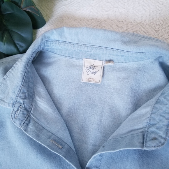 White Crow Blue Cropped Top - Picture 4 of 5